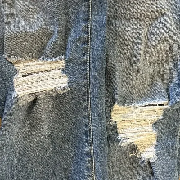 L'Agence Jeans | 26x26 | Margot High Rise Skinny Blue Distressed Stretch Denim - Picture 6 of 9